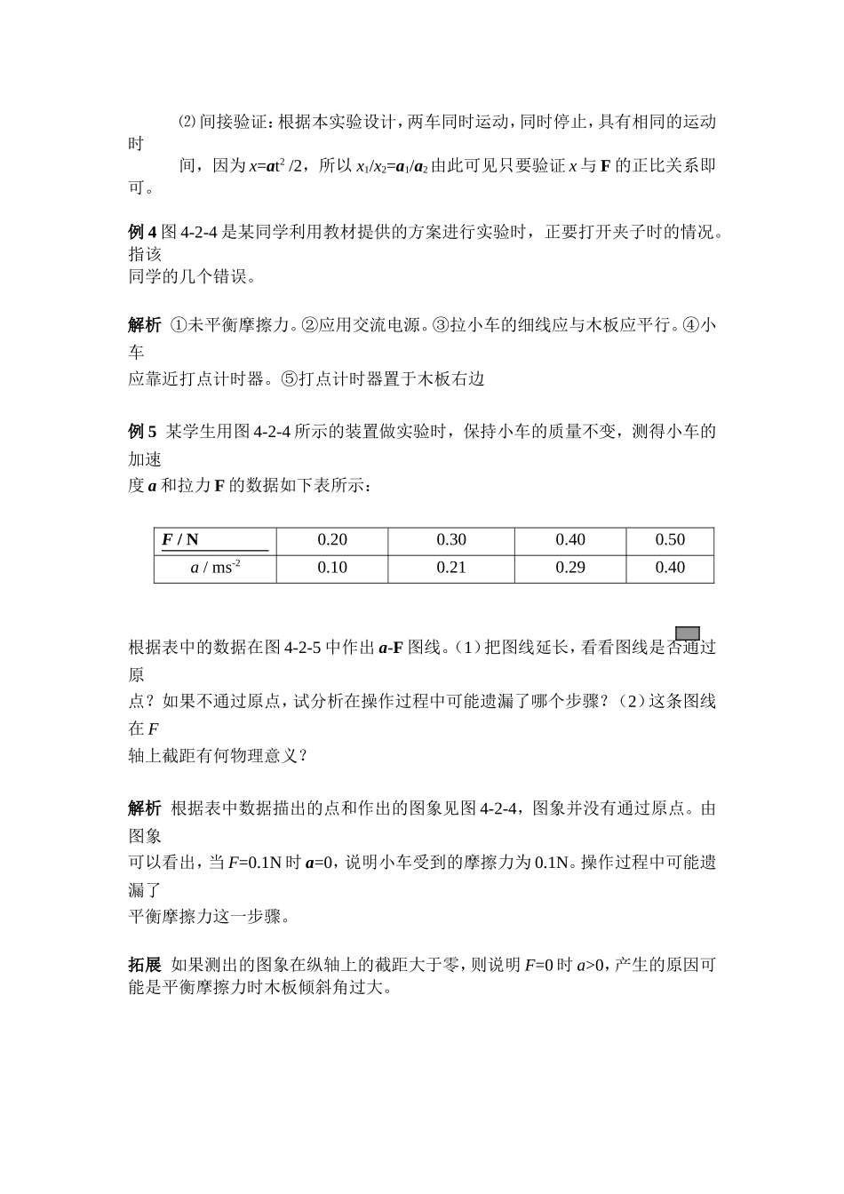 高中物理4.2第四章 牛顿运动定律二、实验：探究加速度与力、质量的关系教案新人教版必修1_第3页