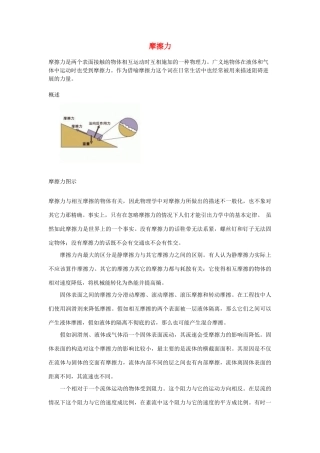 高中物理《研究摩擦力》文字素材4 粤教版必修1