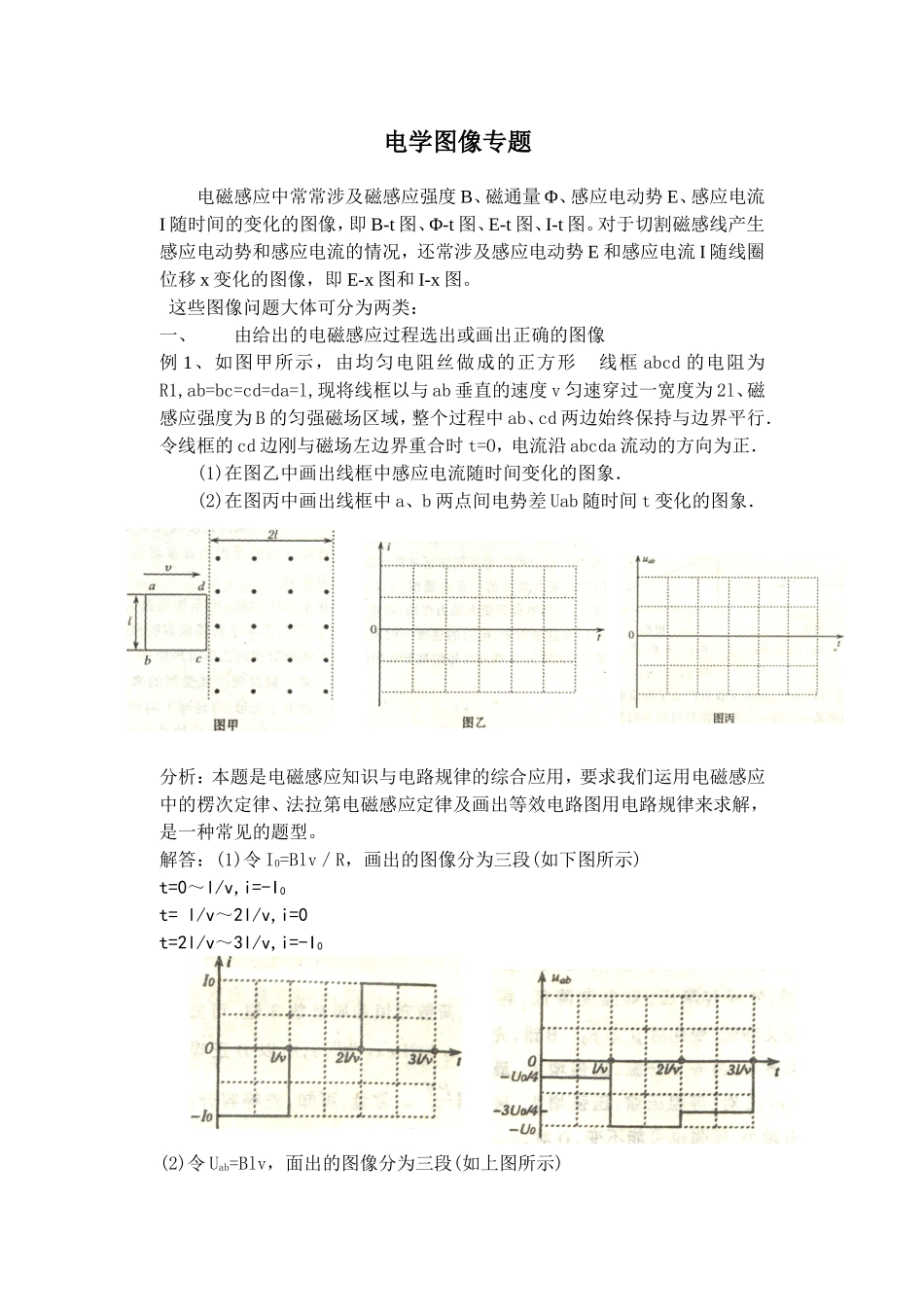高中物理2007年电学图像专题_第1页