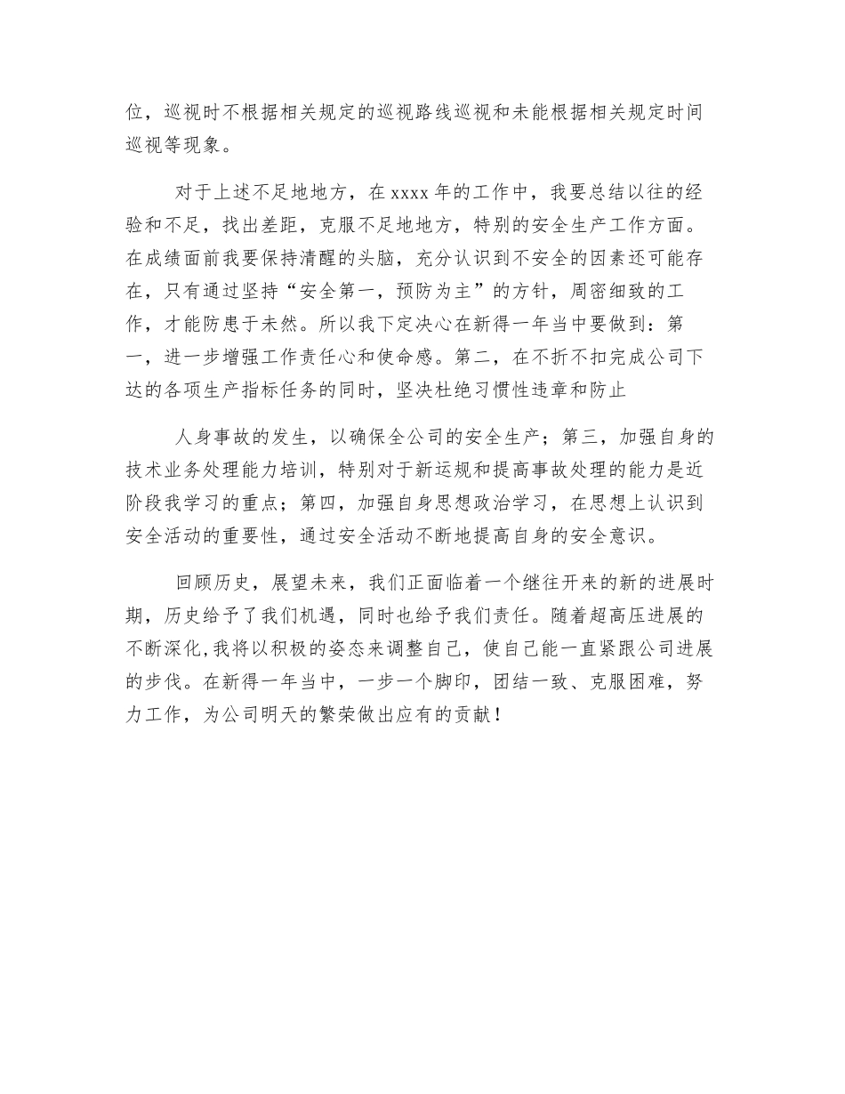 电力个人工作总结_第3页