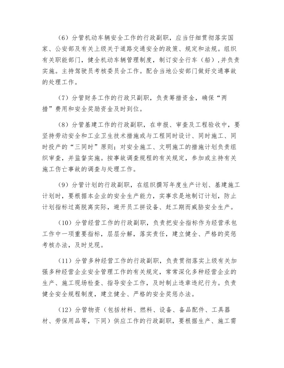 电力企业其他行政副职的安全职责_第2页