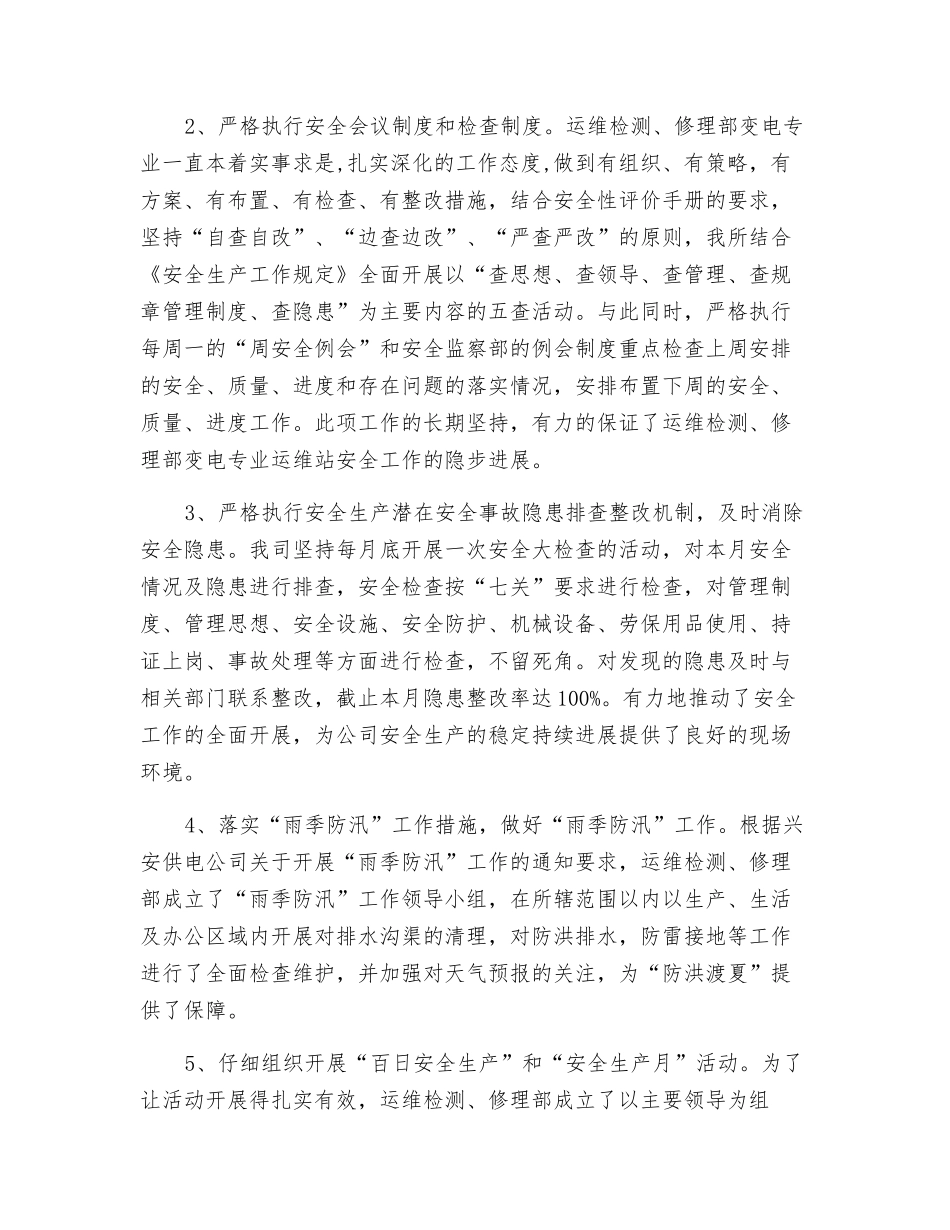 电力安全生产大检查活动的自查总结_第2页