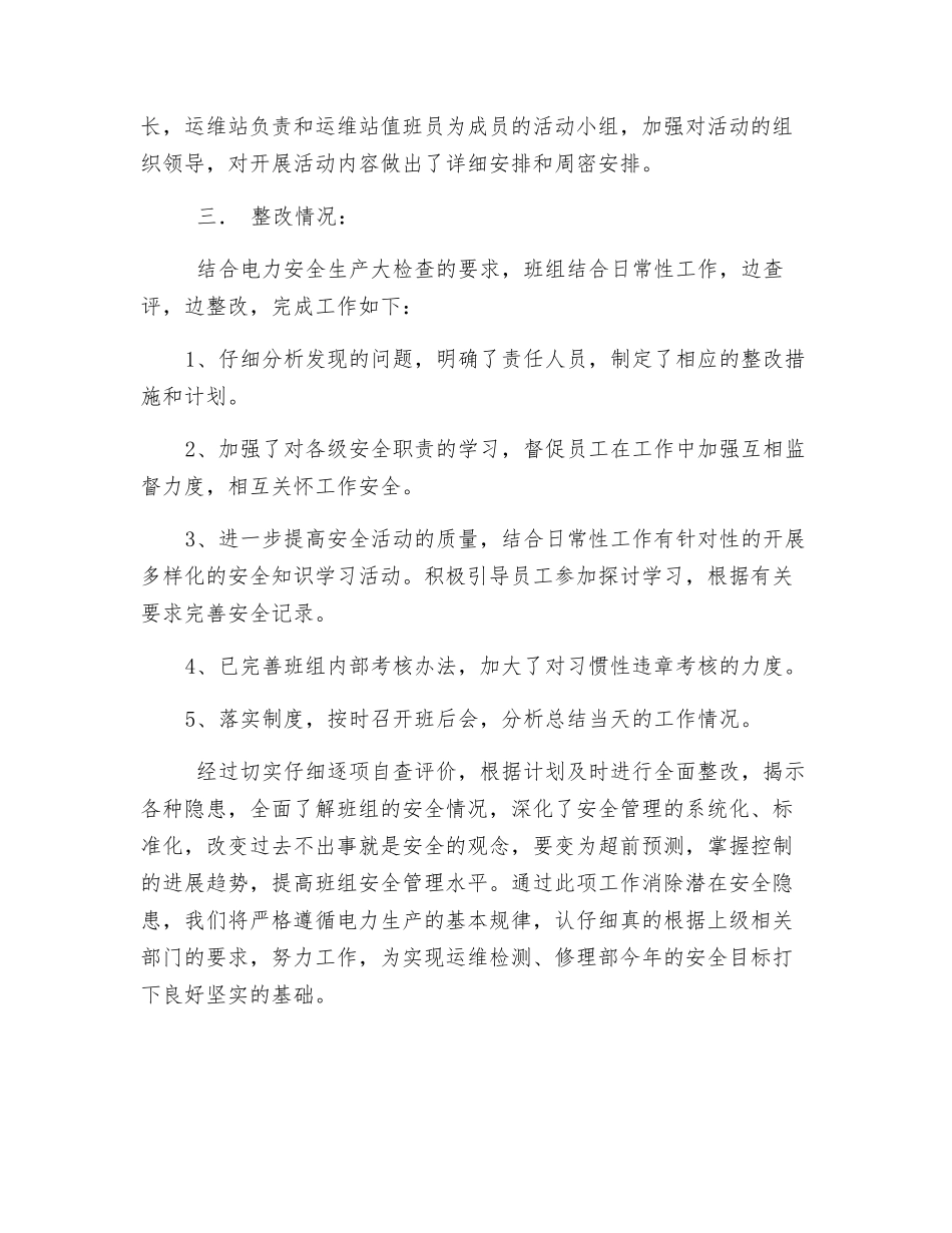 电力安全生产大检查活动的自查总结_第3页