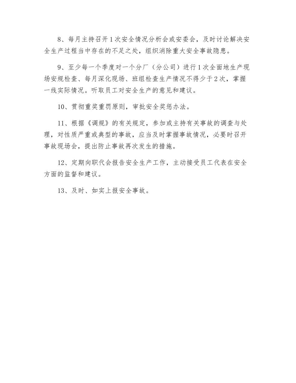 电厂各级人员岗位安全职责——厂长岗位安全职责_第2页