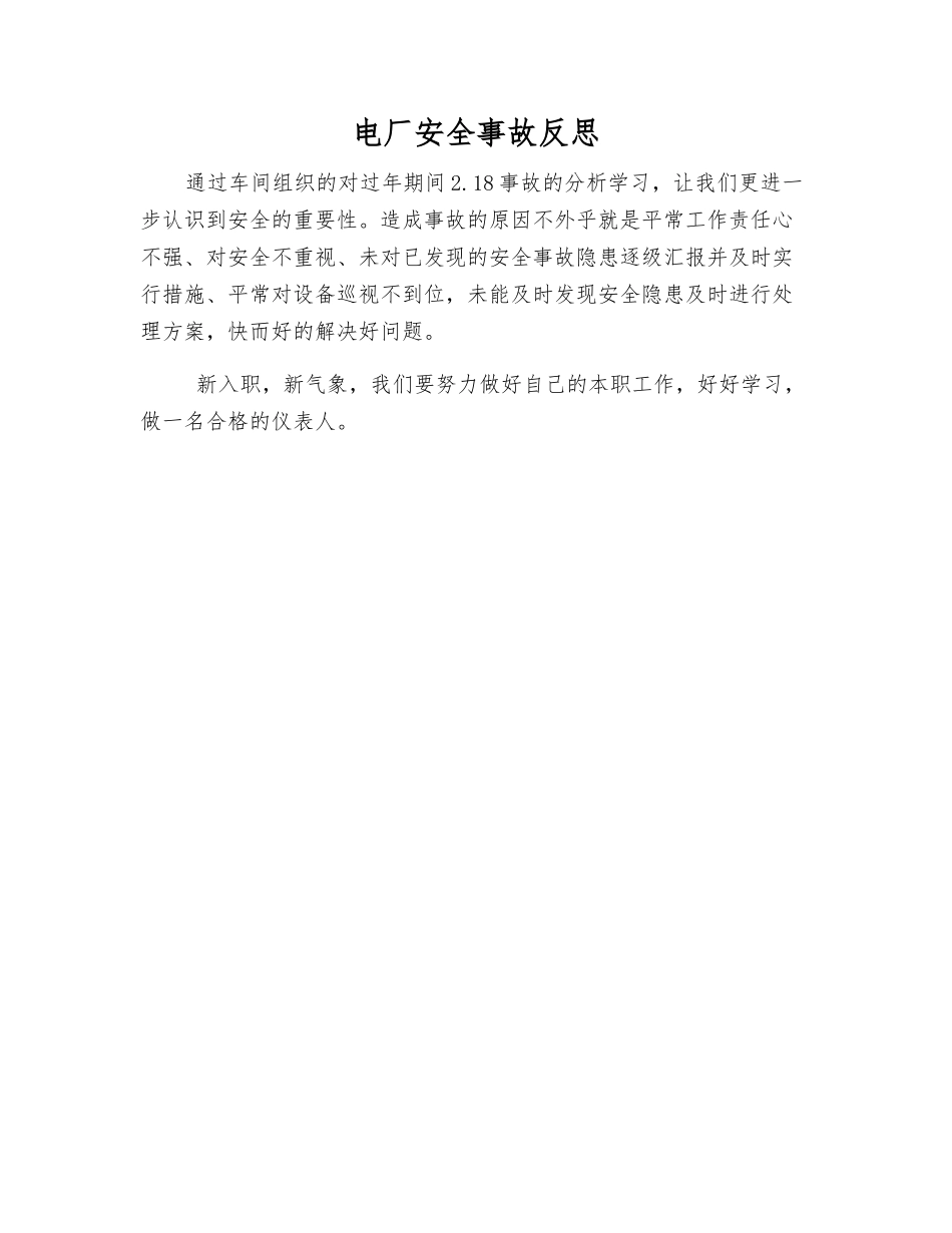 电厂安全事故反思_第1页