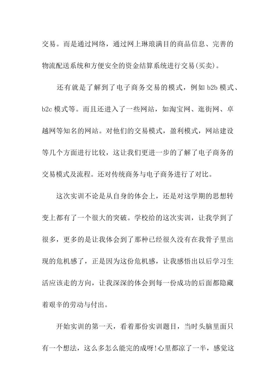 电子商务实训暑期社会实践报告_第2页