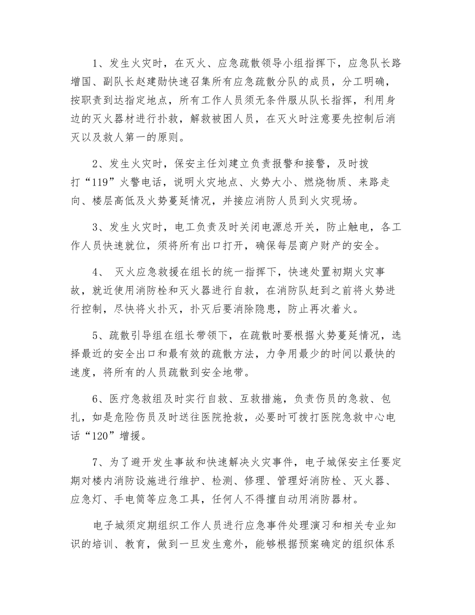 电子城灭火、应急救援预案_第2页