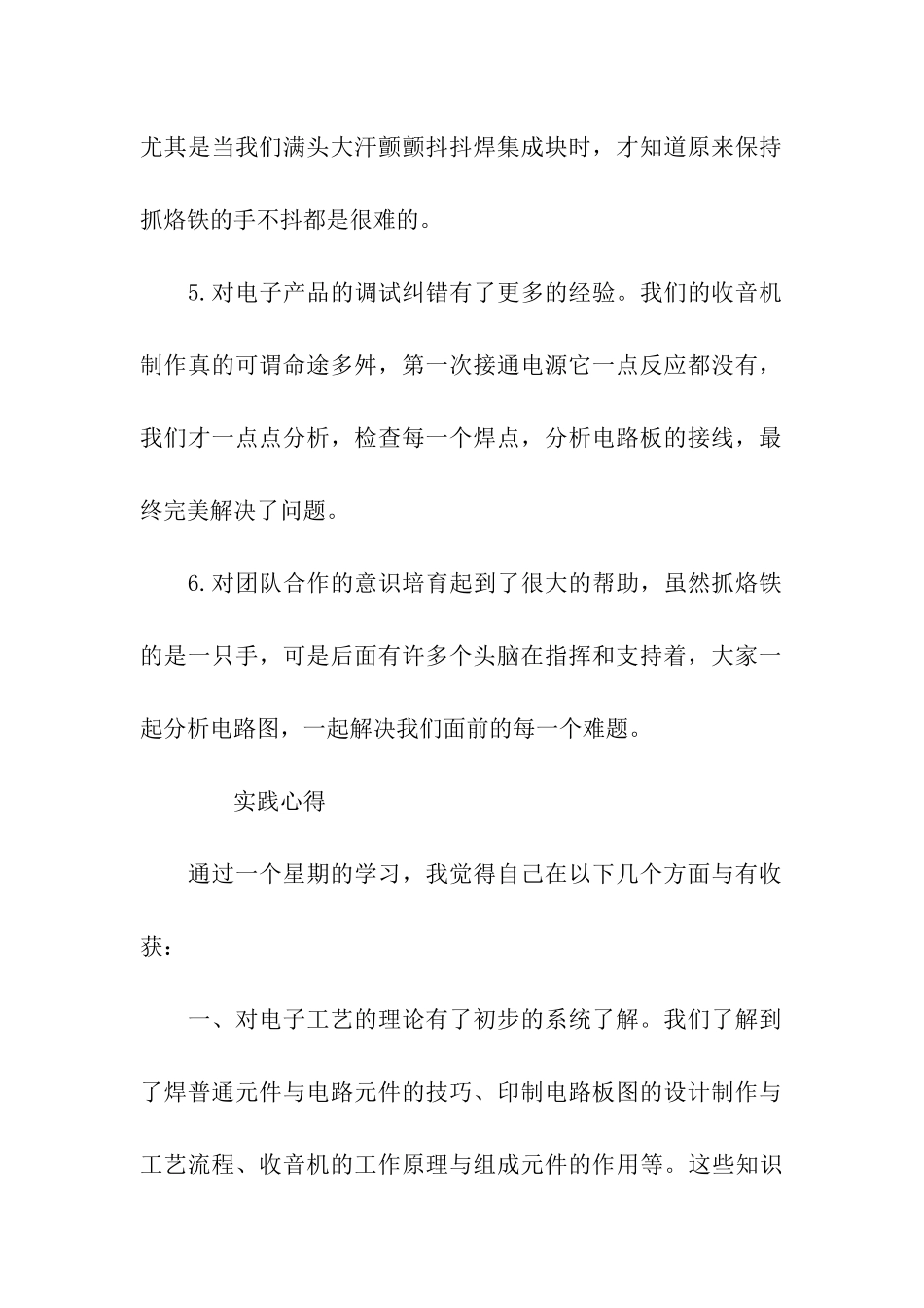 电工实践报告范文_第2页