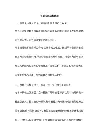电梯工作原理及结构图