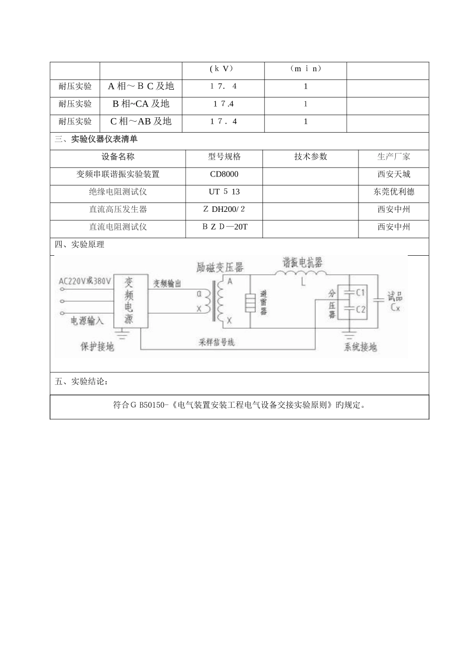 电缆耐压试验报告_第3页