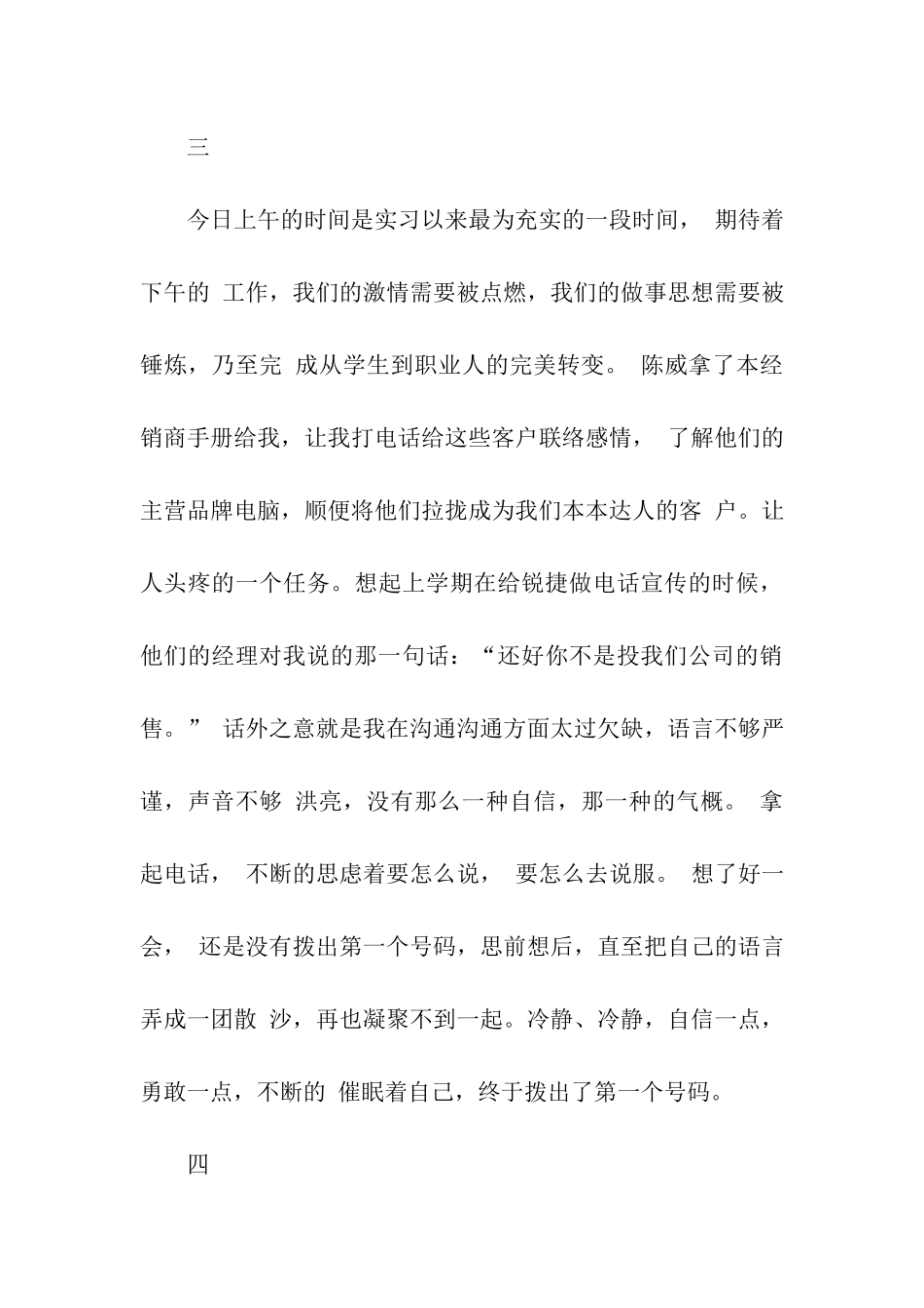 电脑销售实习日记_第3页