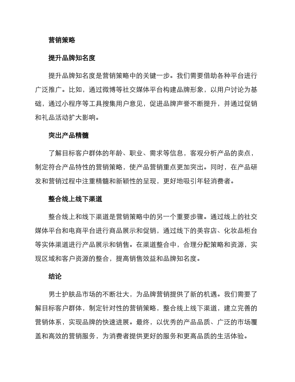 男士护肤营销方案_第2页