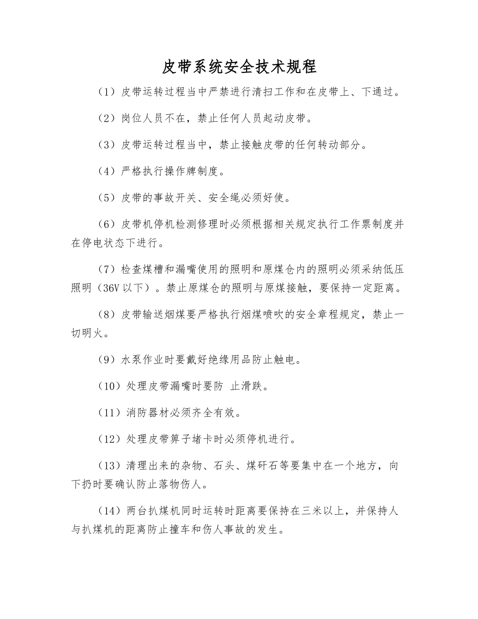 皮带系统安全技术规程_第1页