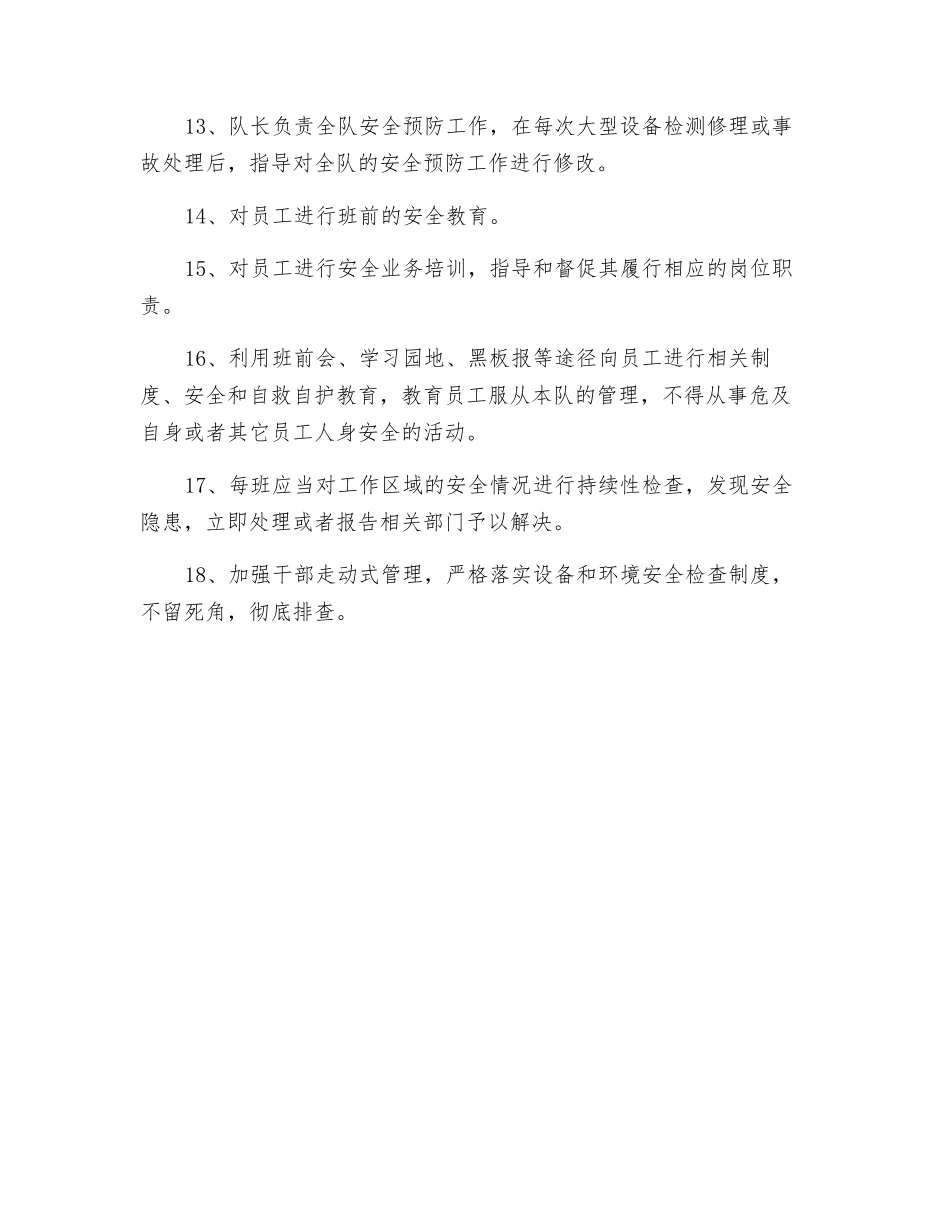 皮带队长安全生产岗位责任制_第2页