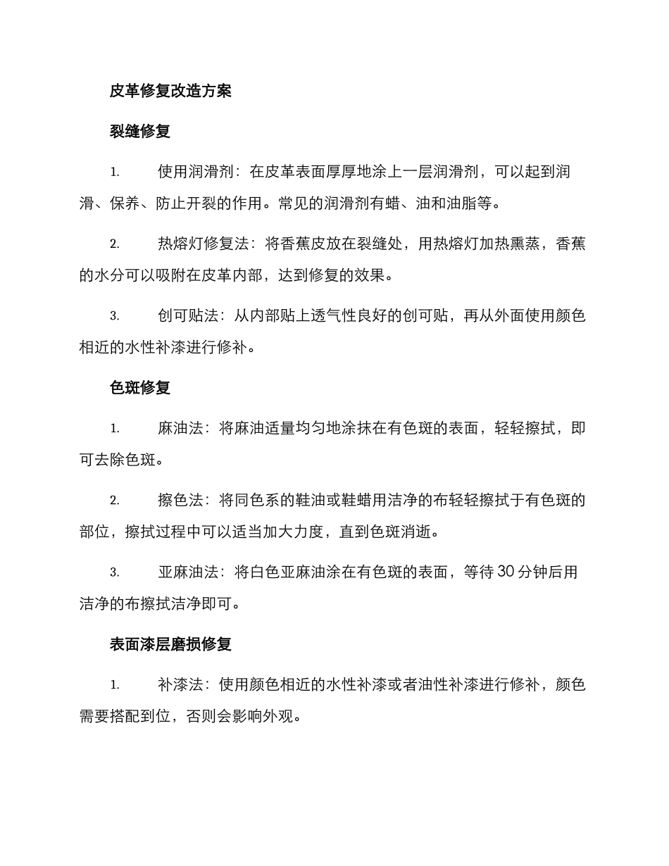 皮革修复改造方案_第2页