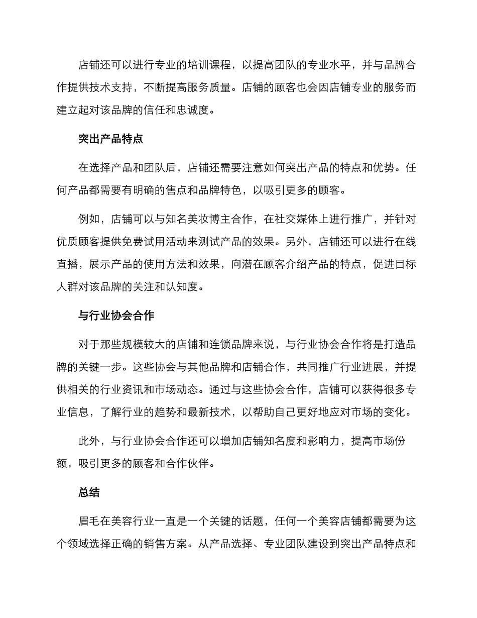 眉毛销售方案_第2页