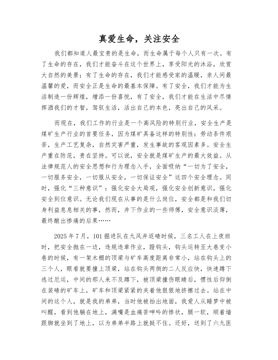 真爱生命-关注安全_第1页