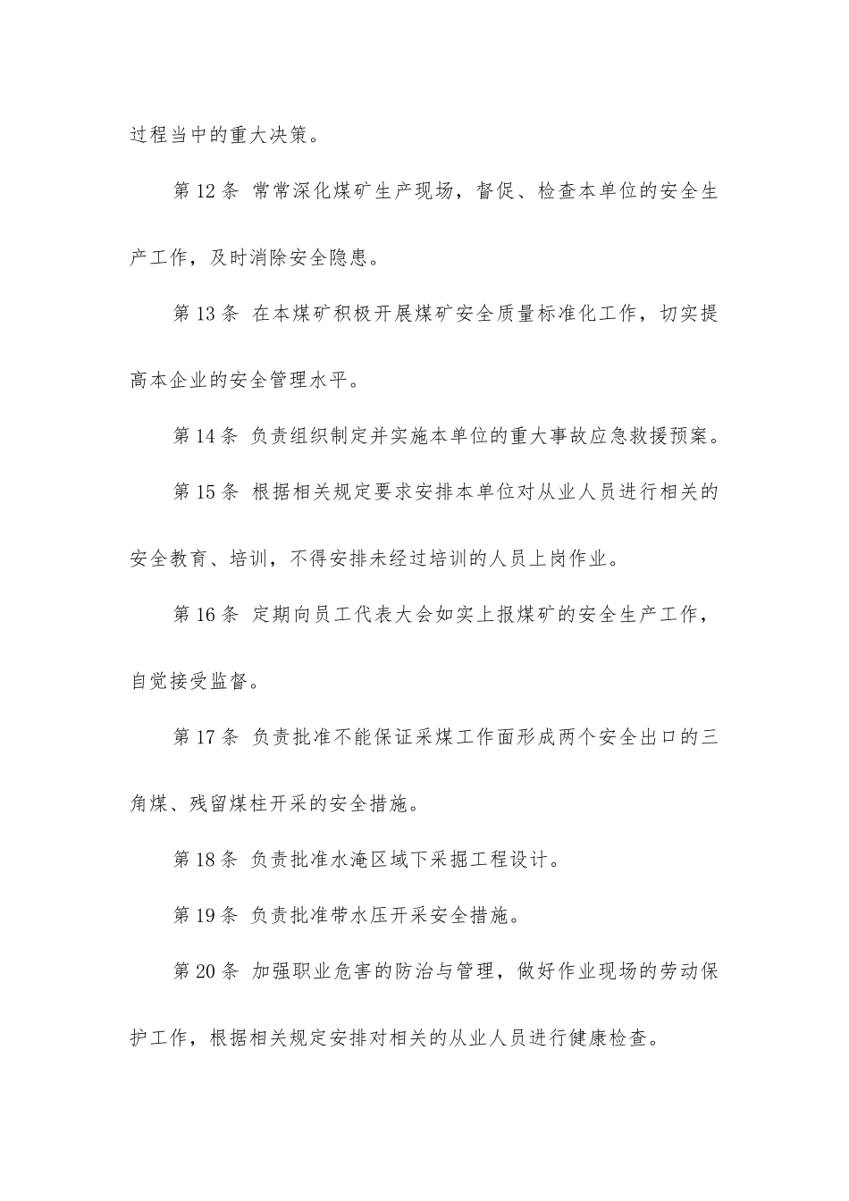 矿长岗位职责_第3页