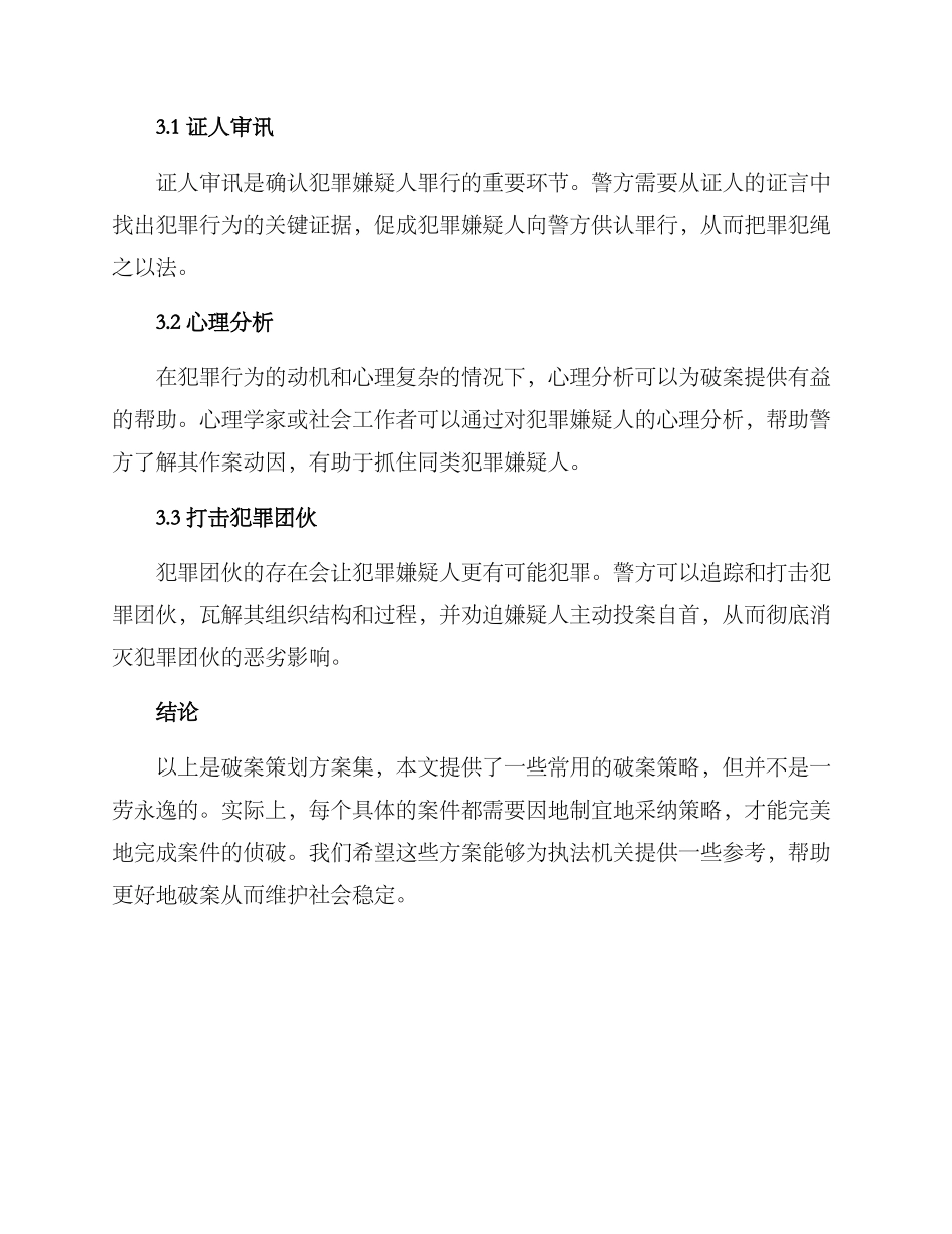 破案策划方案集_第3页