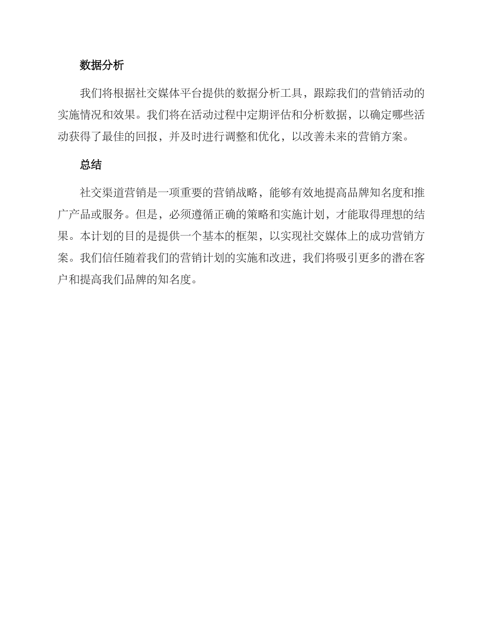 社交渠道营销计划方案_第3页