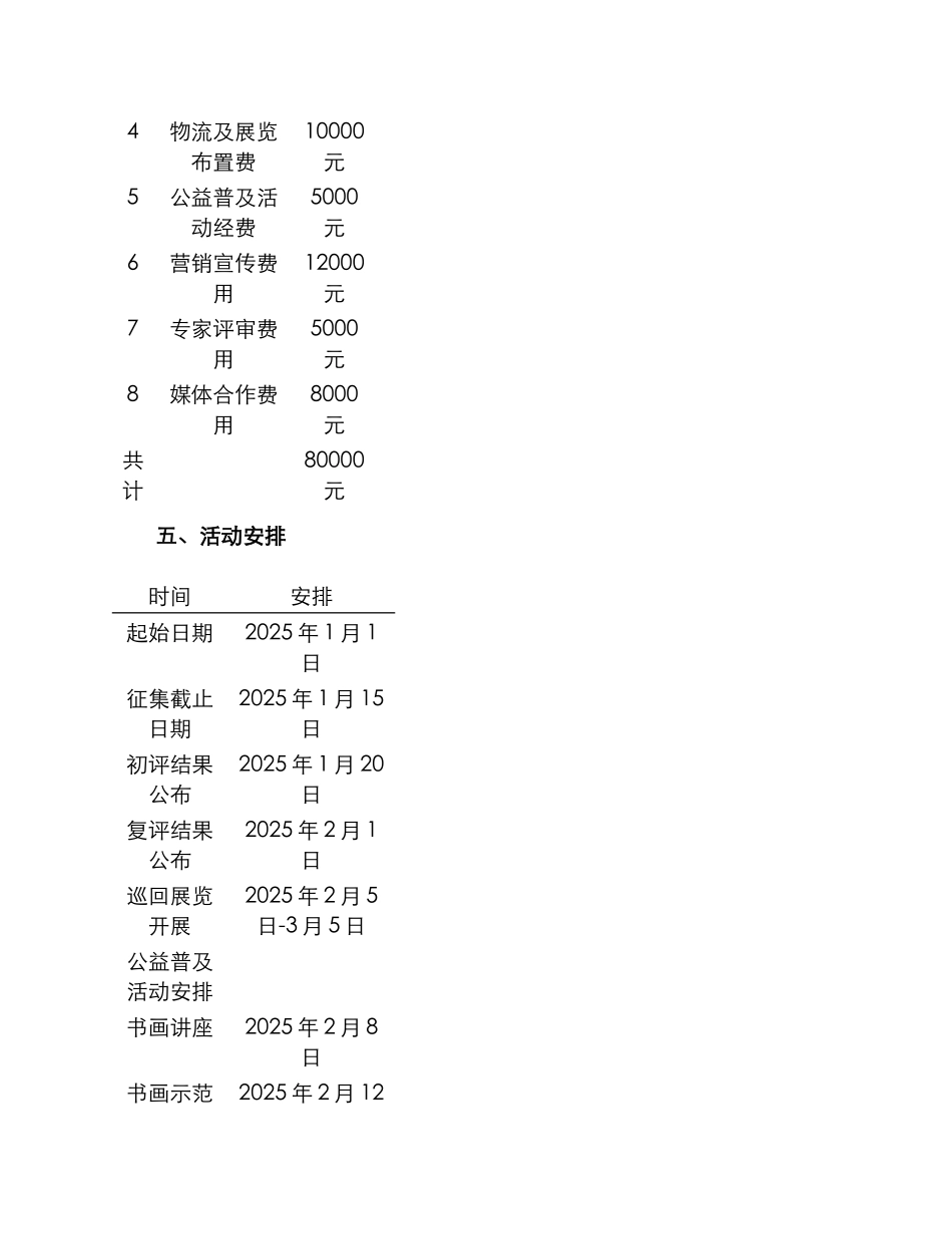 社区书画巡展方案_第3页
