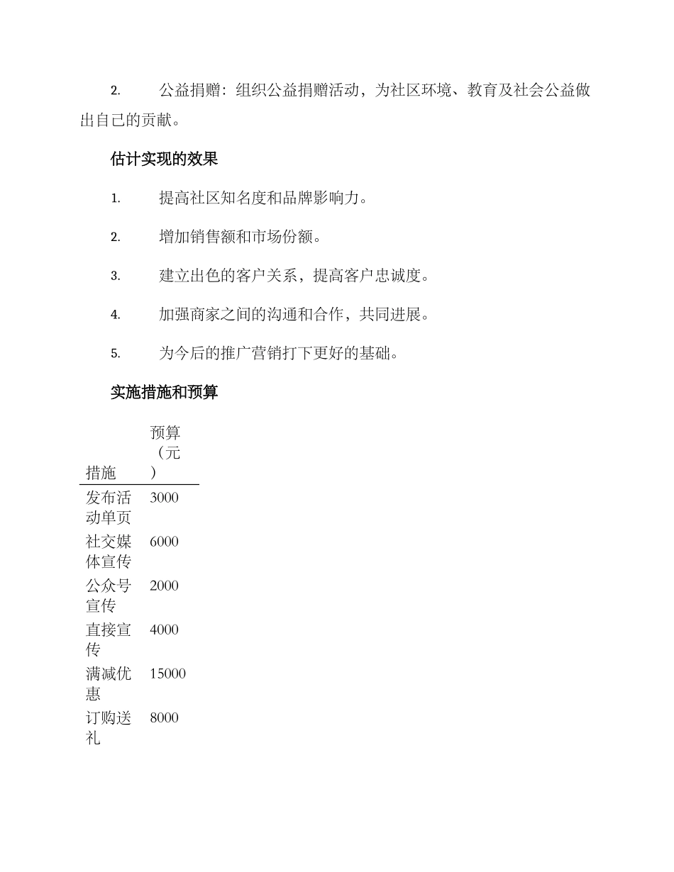 社区促销活动计划方案_第3页