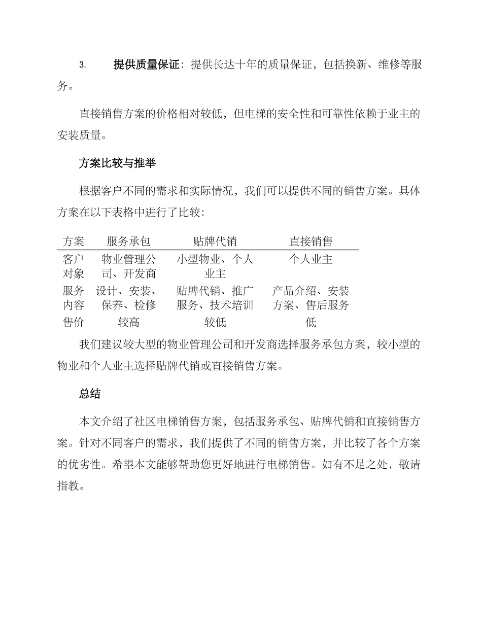 社区电梯销售方案_第3页