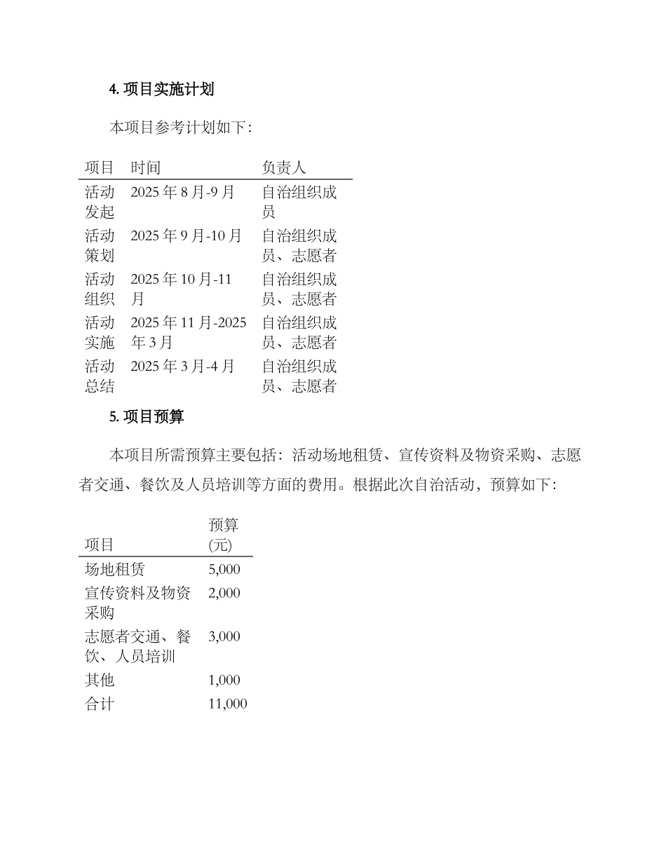 社区自治活动项目方案_第3页