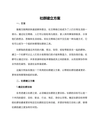社群建立方案