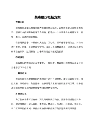 禁毒展厅概括方案