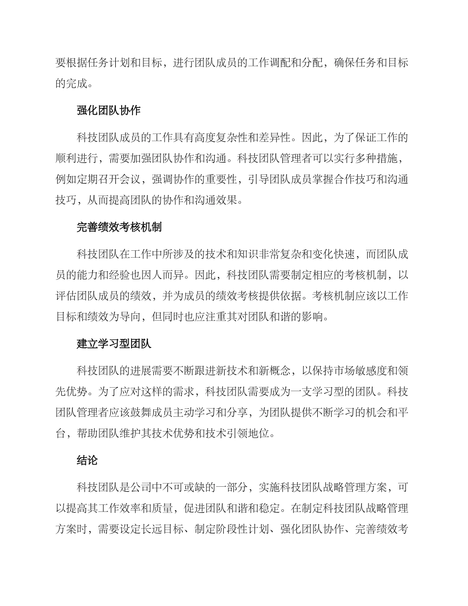 科技团队战略管理方案_第2页