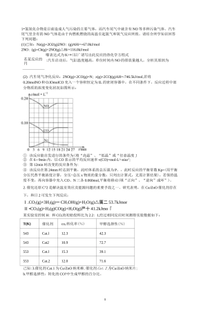 分压平衡常数训练