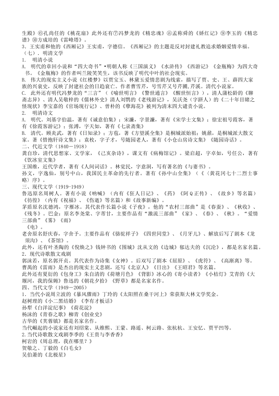 文科语文高考必备文学常识_第3页