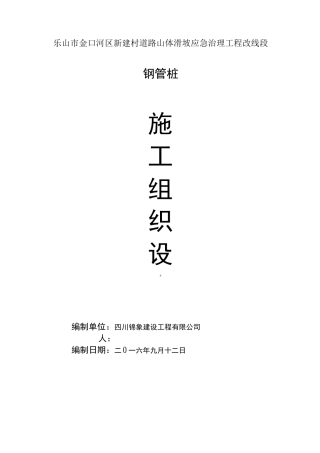 钢管桩施工方案 