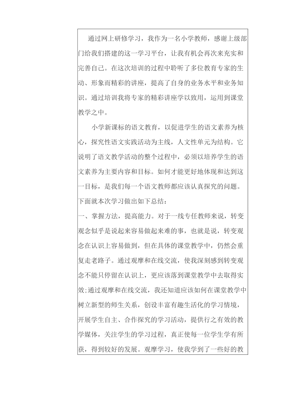 个人研修总结_第2页