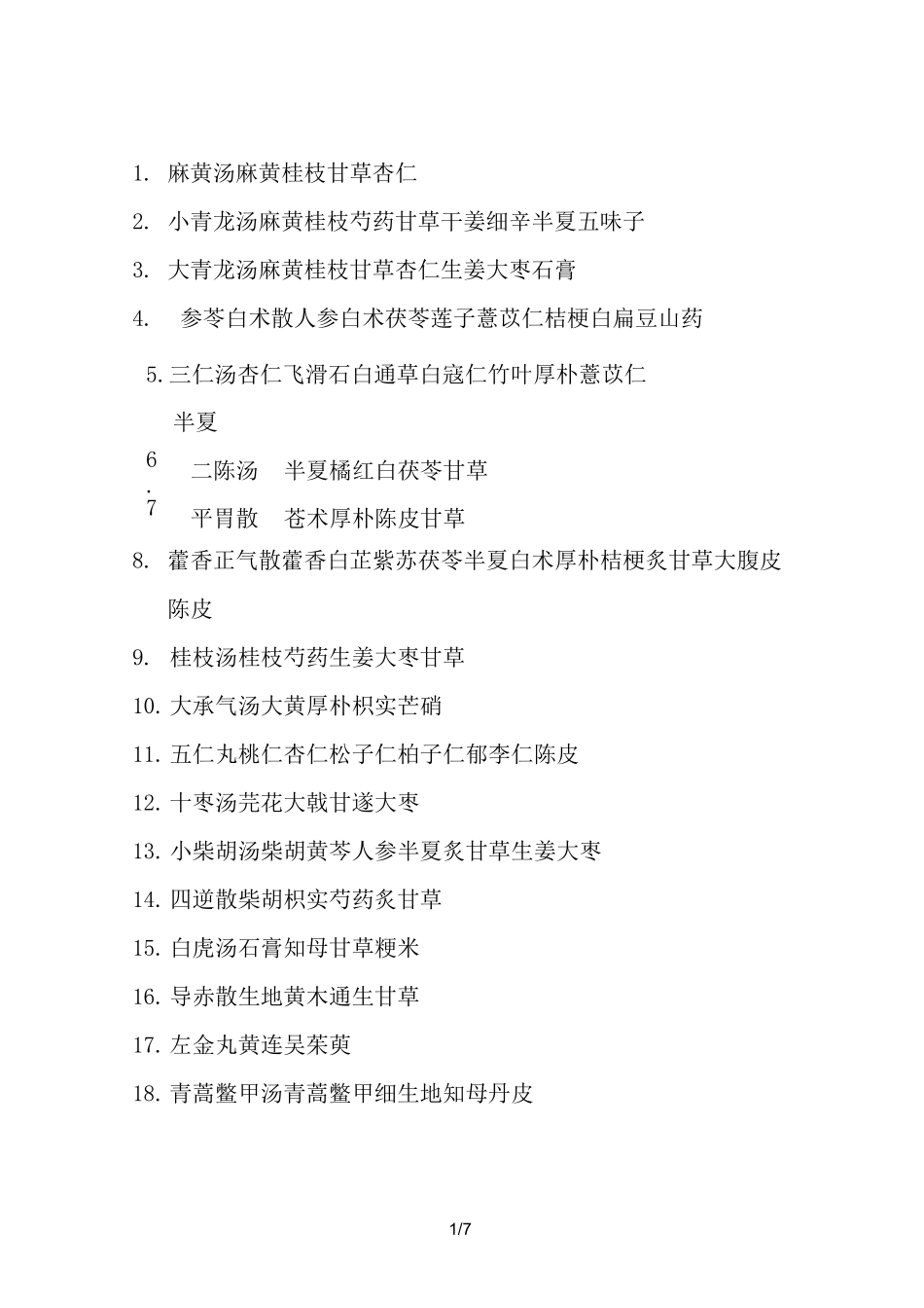 康复科常用方剂_第1页