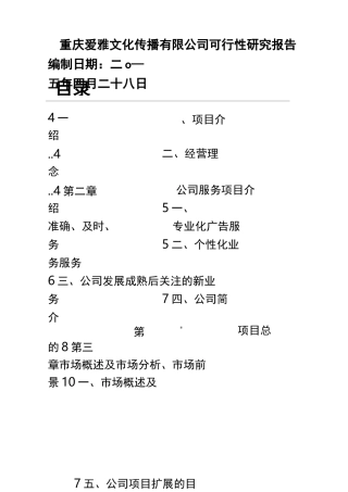 传媒有限公司创业策划书