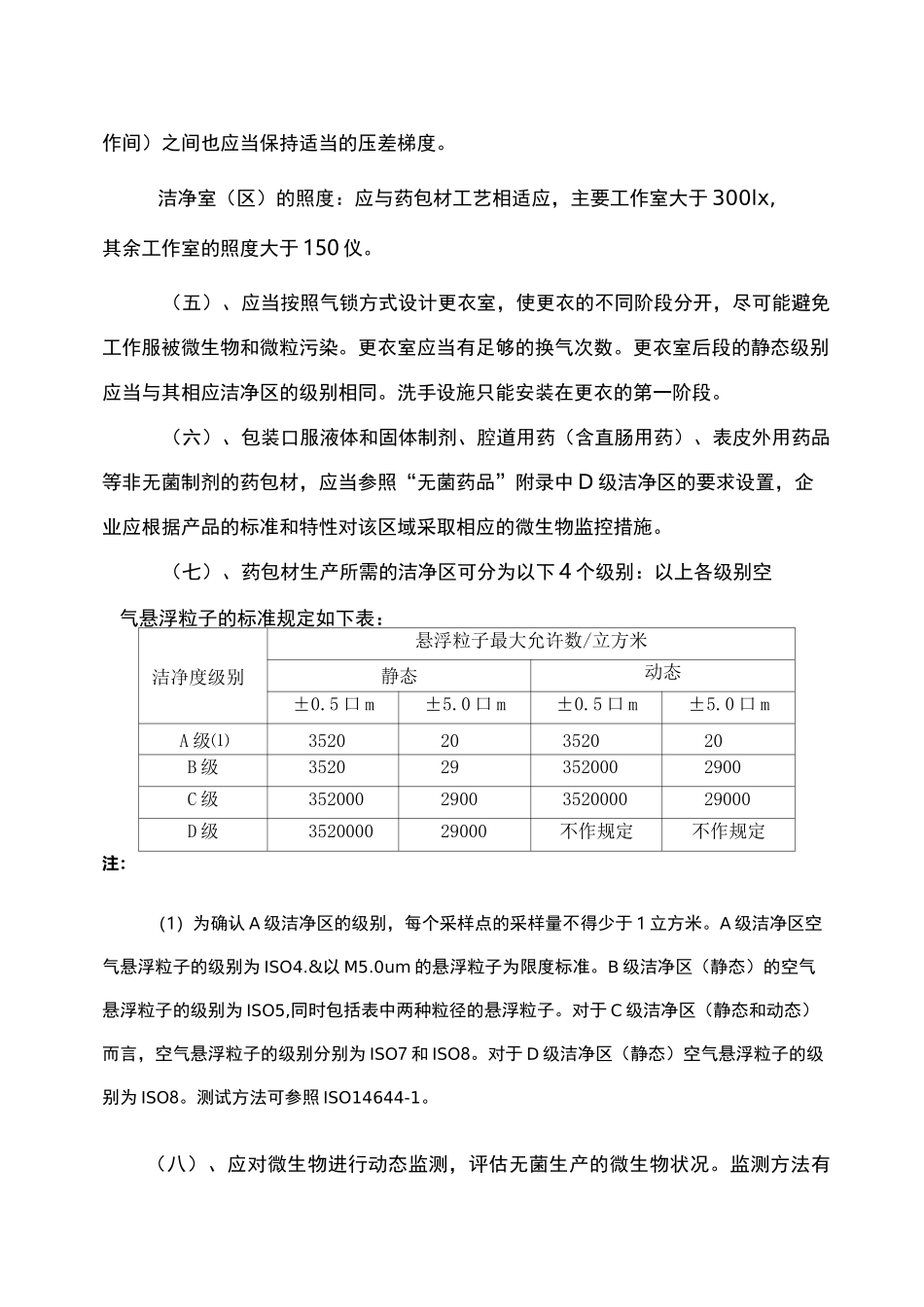 药包材生产各工序洁净度要求_第2页