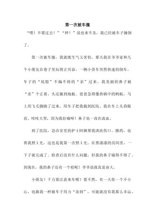 第一次被车撞