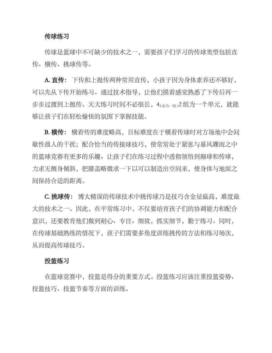 篮球小孩培训方案_第2页