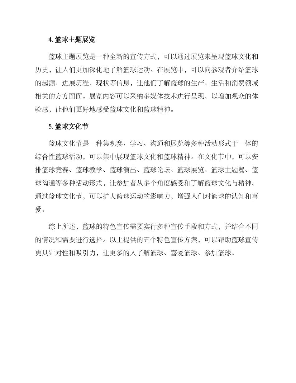 篮球特色宣传方案_第2页