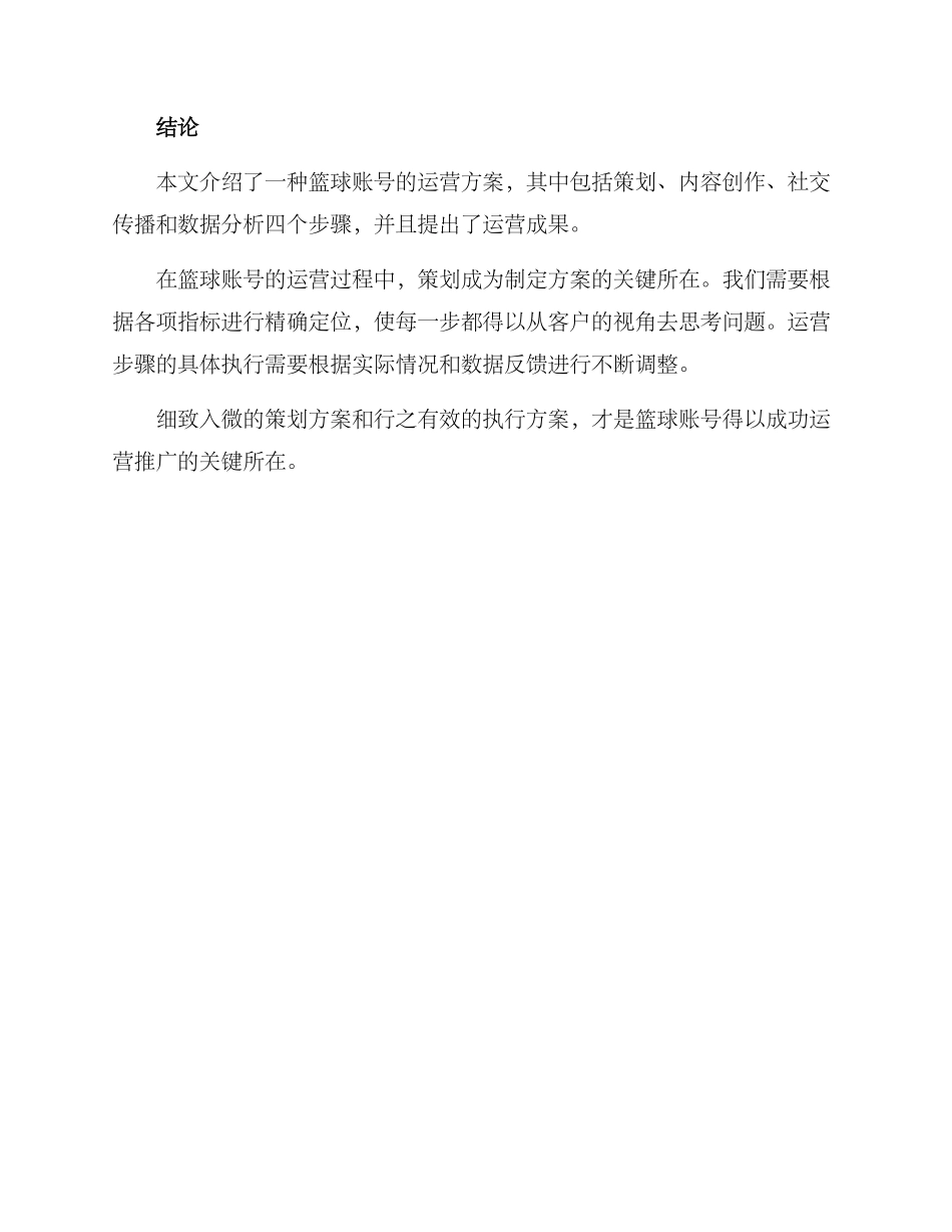 篮球账号运营方案_第3页