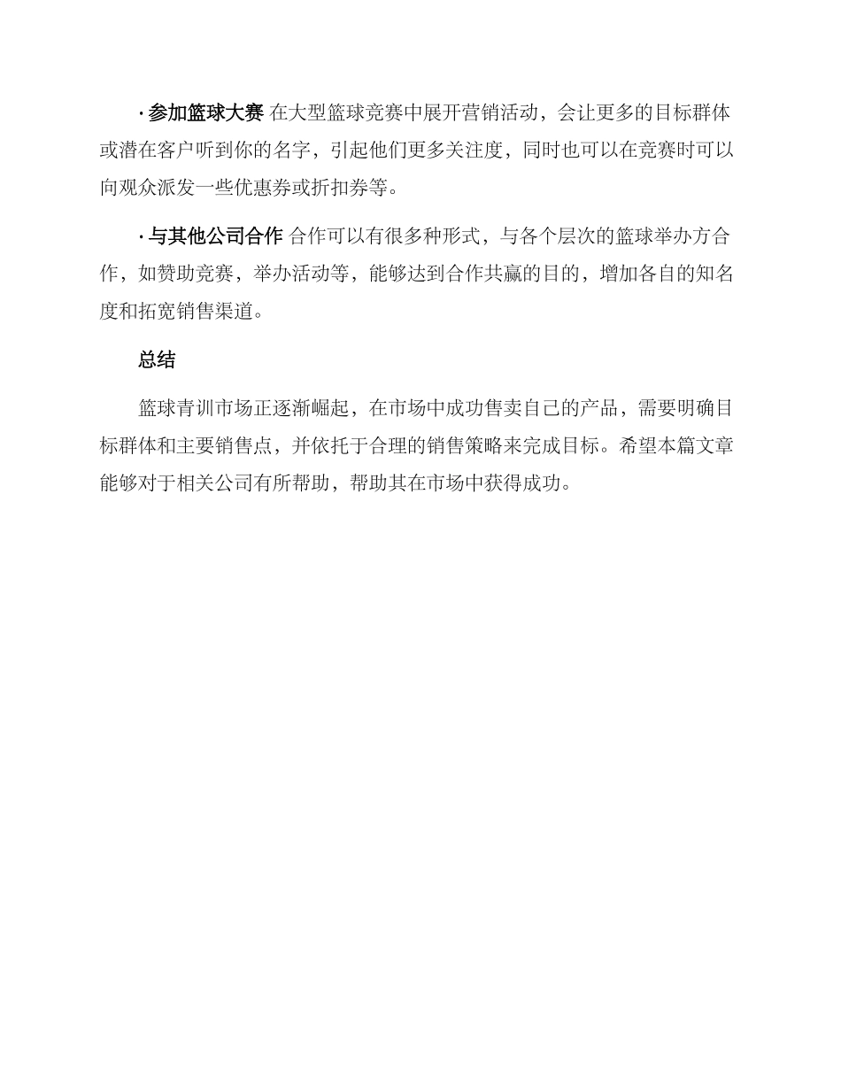 篮球青训销售方案_第3页