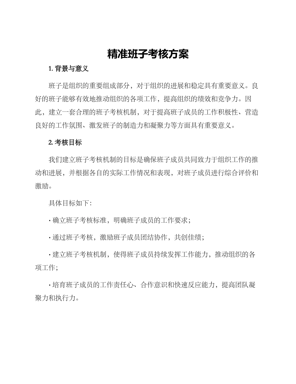精准班子考核方案_第1页