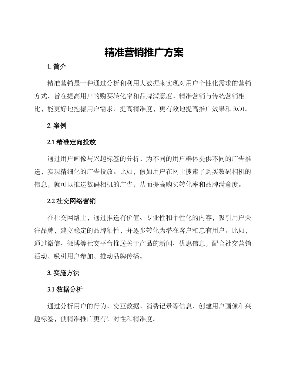 精准营销推广方案_第1页