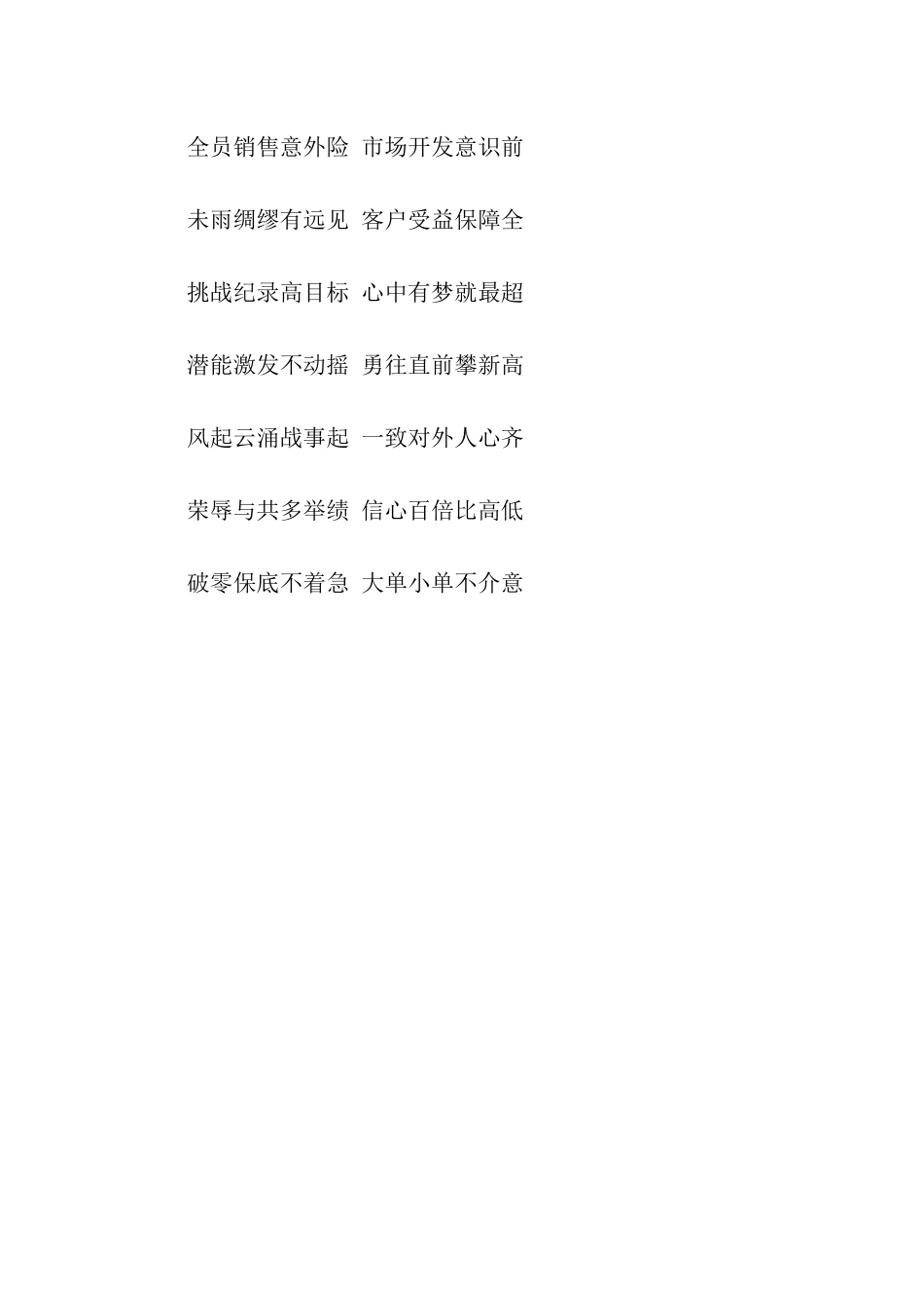 精选销售团队口号_第2页