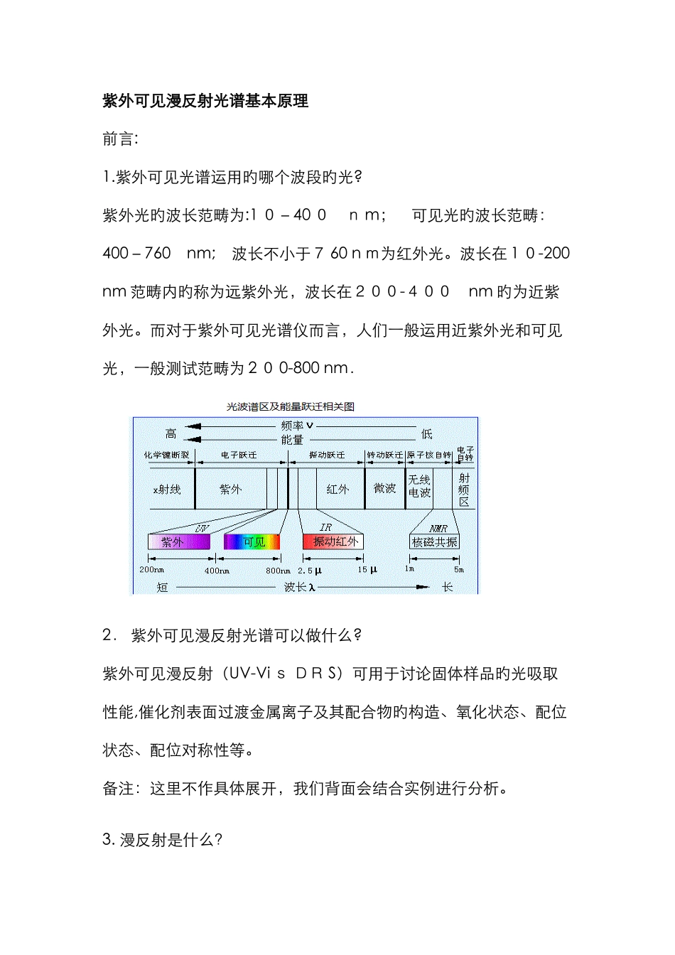 紫外可见漫反射光谱基本原理_第1页