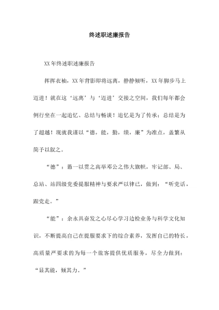 终述职述廉报告