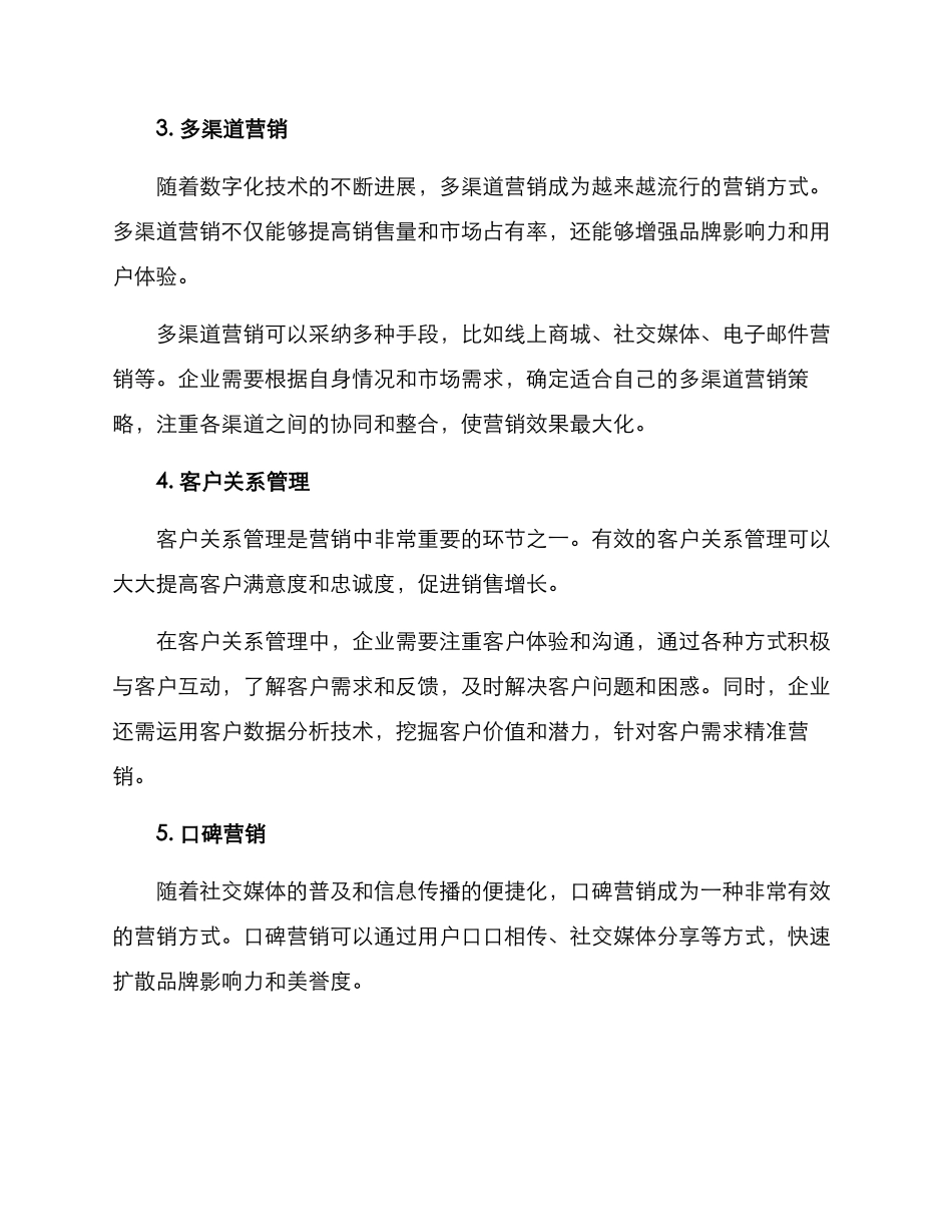 经典营销计划方案_第2页