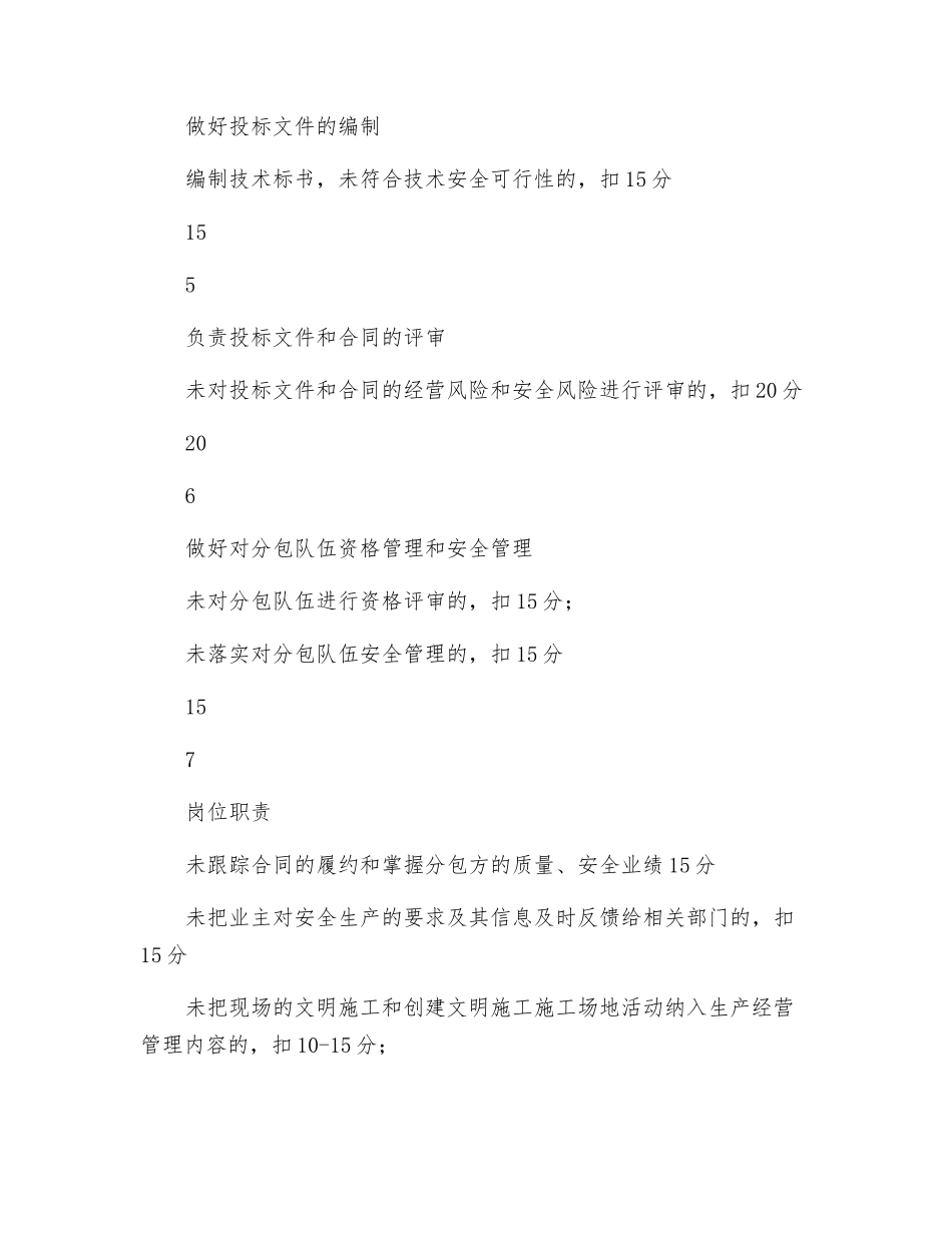 经营处安全生产责任制及目标考核记录表_第2页